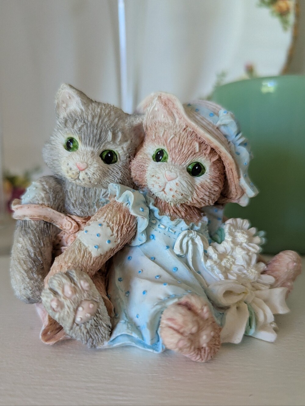 🐈VTG 90s Friendship Calico Kittens Decorative Figurine Giftware Cat Friends